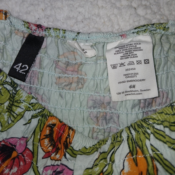 H&M Strapless Floral Dress - Multicolor - Picture 2 of 4